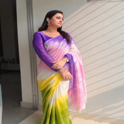 Shibori Dye Silk Saree