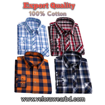 4pcs Check Shirt ( Single Pocket)