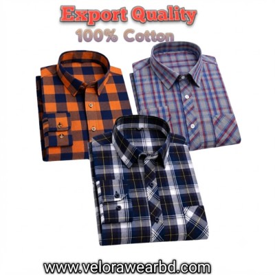 3pcs Check Shirt ( Single Pocket)