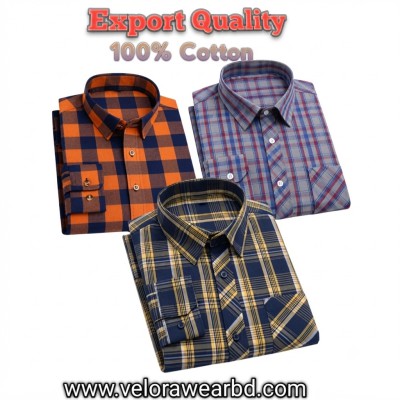 3pcs Check Shirt ( Single Pocket)