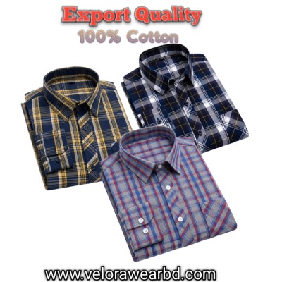 3pcs Check Shirt ( Single Pocket)