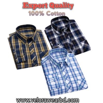 3pcs Check Shirt ( Single Pocket)