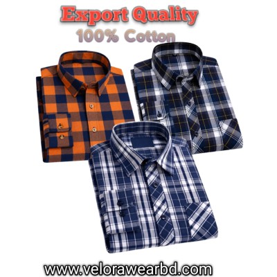 3pcs Check Shirt ( Single Pocket)