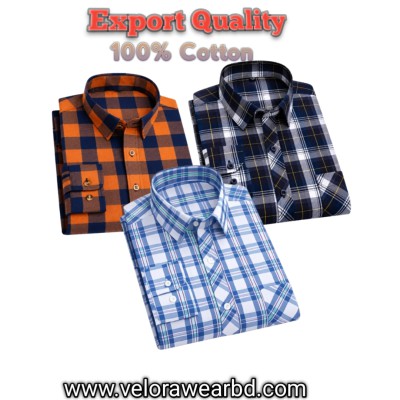 3pcs Check Shirt ( Single Pocket)