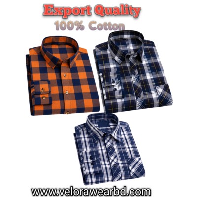 3pcs Check Shirt ( Single Pocket)