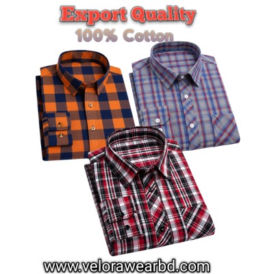 3pcs Check Shirt ( Single Pocket)