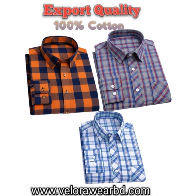 3pcs Check Shirt ( Single Pocket)