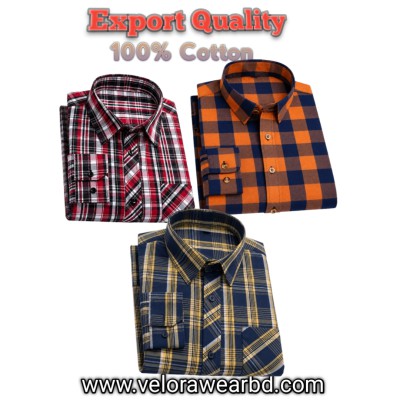 3pcs Check Shirt ( Single Pocket)