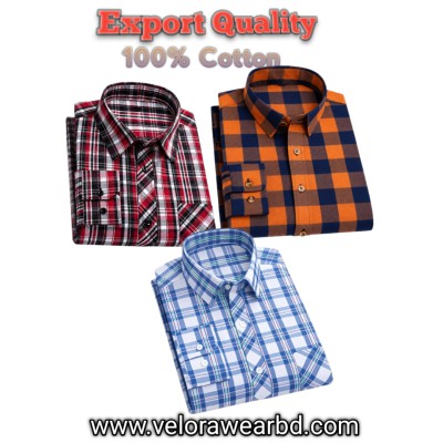 3pcs Check Shirt ( Single Pocket)