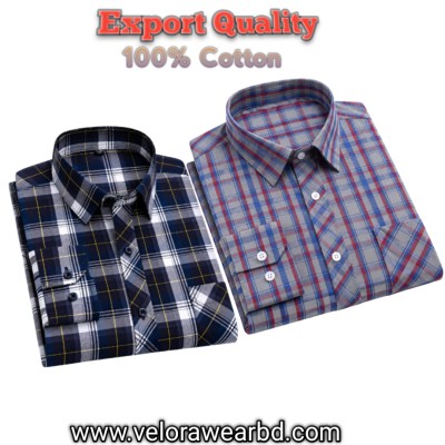 2pcs Check Shirt ( Single Pocket)