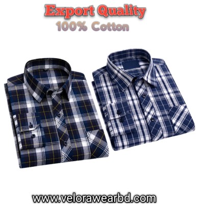 2pcs Check Shirt ( Single Pocket)