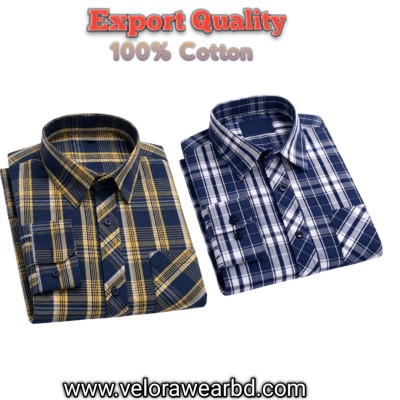 2pcs Check Shirt ( Single Pocket)