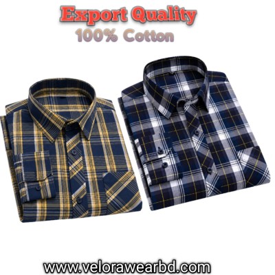 2pcs Check Shirt ( Single Pocket)
