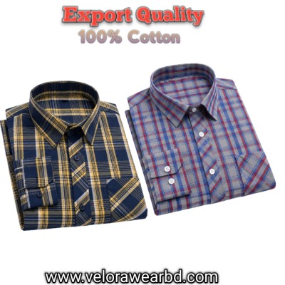 2pcs Check Shirt ( Single Pocket)
