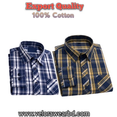 2pcs Check Shirt ( Single Pocket)