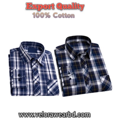 2pcs Check Shirt ( Single Pocket)