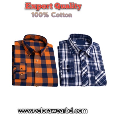 2pcs Check Shirt ( Single Pocket)