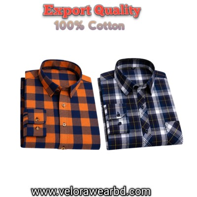 2pcs Check Shirt ( Single Pocket)