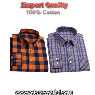 2pcs Check Shirt ( Single Pocket)