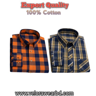 2pcs Check Shirt ( Single Pocket)