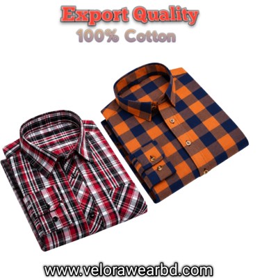 2pcs Check Shirt ( Single Pocket)