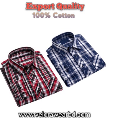 2pcs Check Shirt ( Single Pocket)