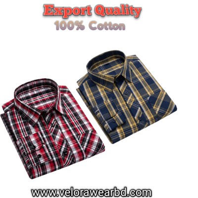 2pcs Check Shirt ( Single Pocket)
