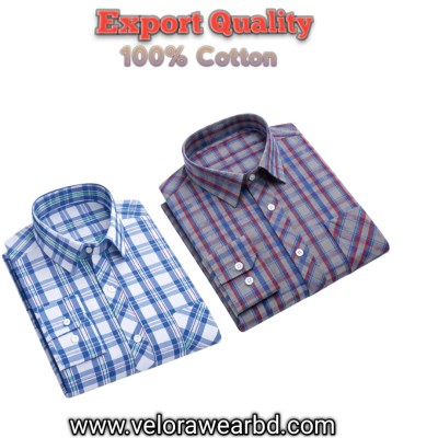2pcs Check Shirt ( Single Pocket)
