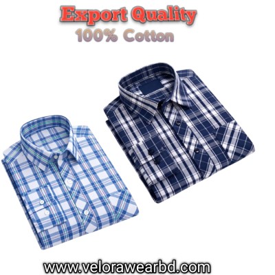 2pcs Check Shirt ( Single Pocket)
