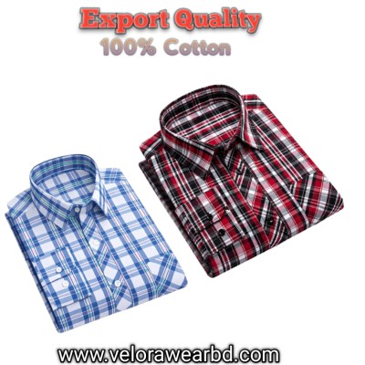 2pcs Check Shirt ( Single Pocket)
