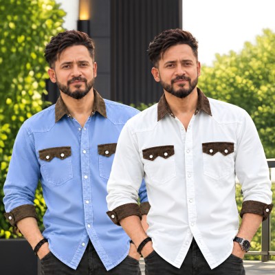Double pocket denim shirt