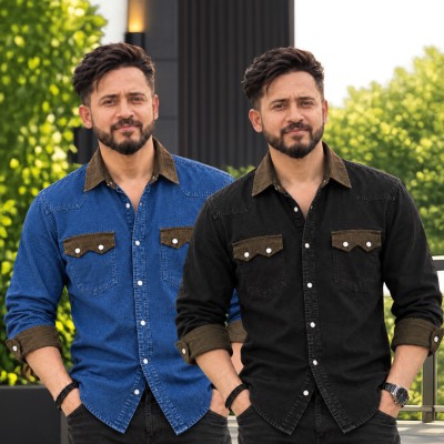 Double pocket denim shirt