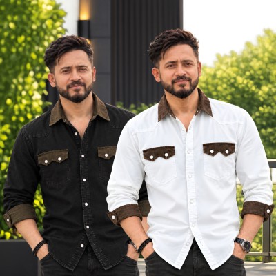 Double pocket denim shirt