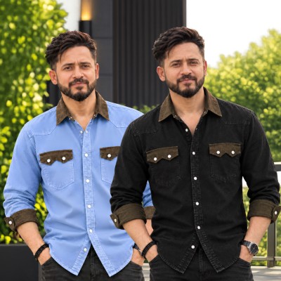 Double pocket denim shirt