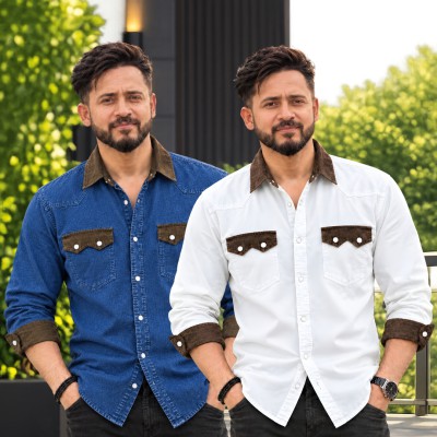 Double pocket denim shirt