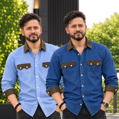 Double pocket denim shirt